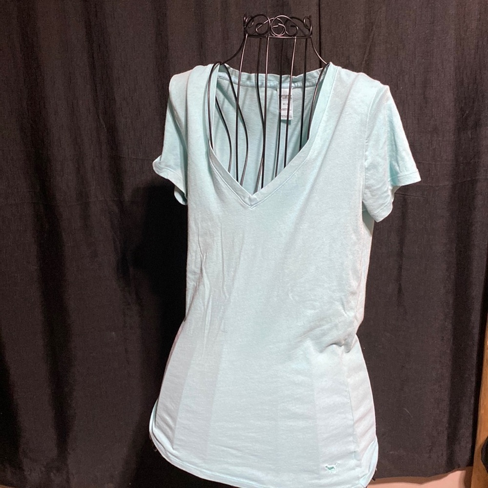 Pink Victoria’s secret’s light blue t-shirt​​​